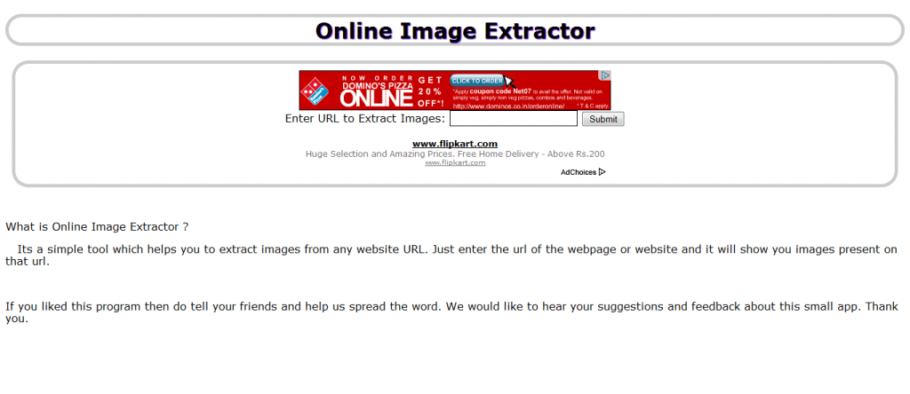 web page url extractor
