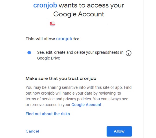 Finally click on "Allow" to given required permissions