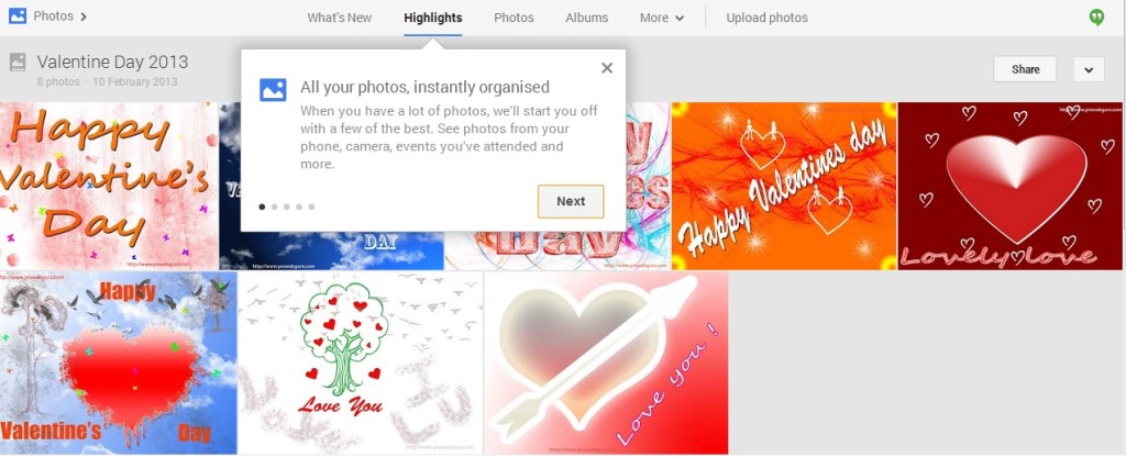 Google Plus Photos Instantly Organized