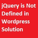 Fix jQuery not defined in Wordpress